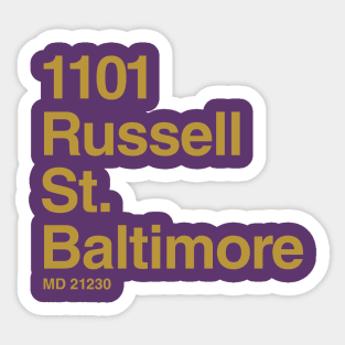 Baltimore Ravens Maryland Stadium Sticker